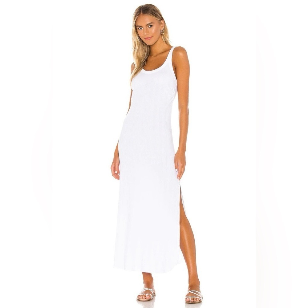 NWT -  Vitamin A West Side Slit Pull On Sleeveless Dress in White - Size XS